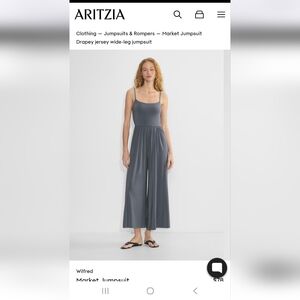 Aritzia WilfredMarket Jumpsuit Size Small Vintage Navy